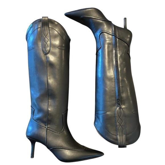 INC International Concepts Stiletto Heel Knee High Western Tall Boots NEW 9 - Picture 6 of 9